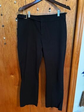 Chaps black bootcut trousers with belt